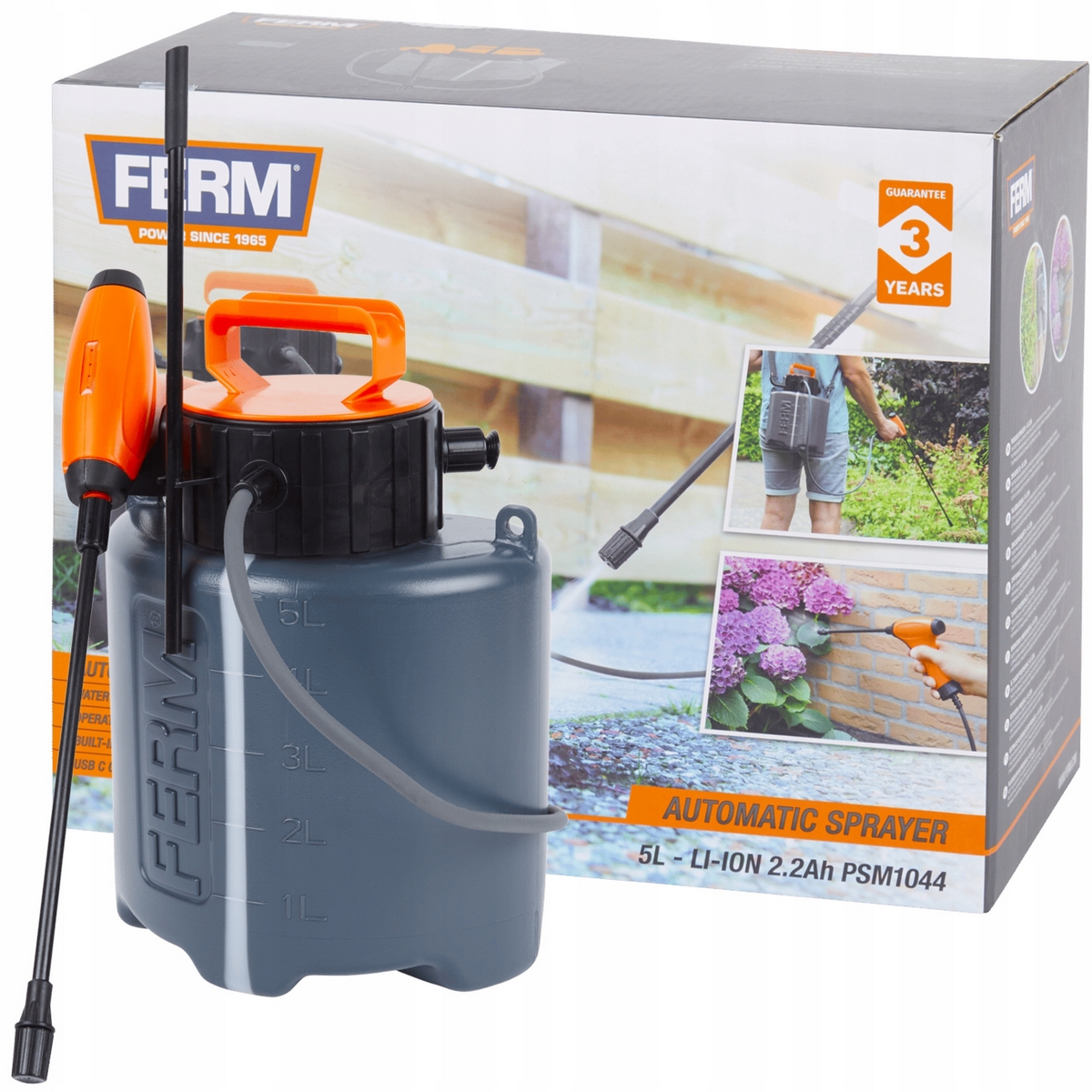 Akumulátorový postrekovač Ferm 5 l